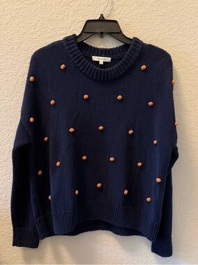 Madewell Wellesley Bobble Pullover Sweater Blue women’s Small office